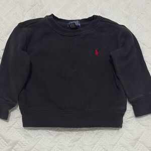 Ralph Lauren Black Sweatshirt with Red Logo